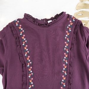 MELROSE MARKET - Floral Embroidery Relaxed Peplum